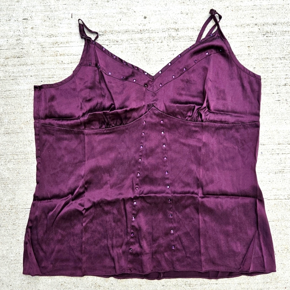 NWOT Vintage Satin Cami XL